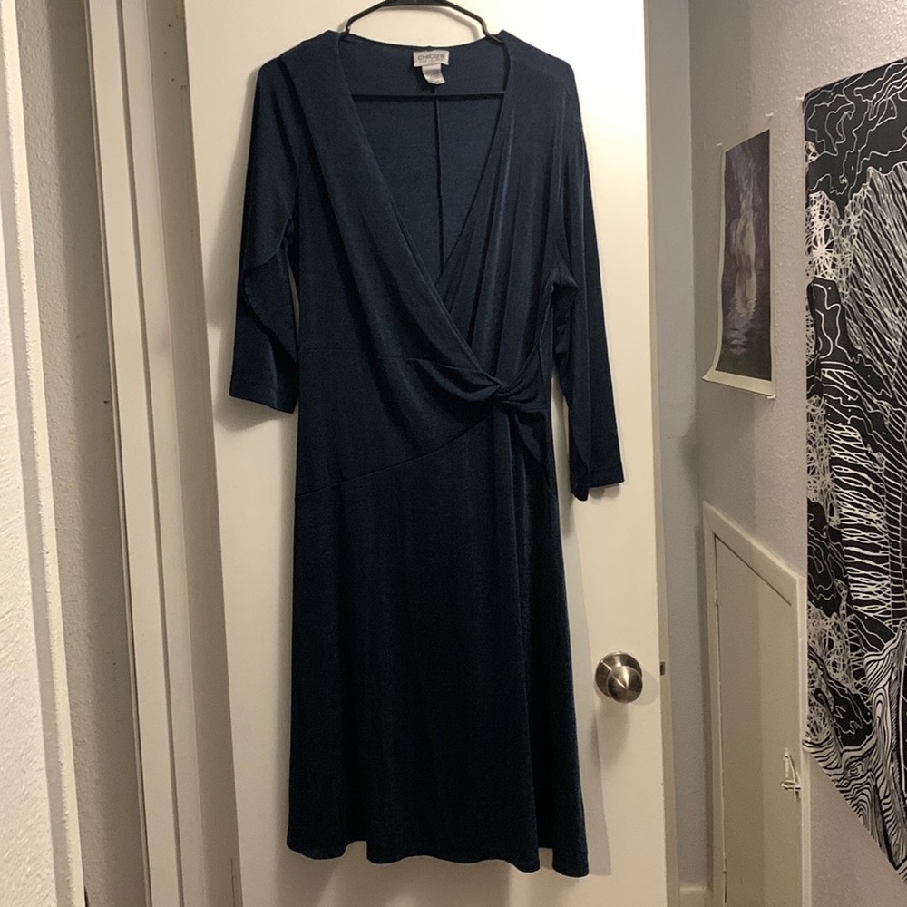 Chicos Travelers blue size 2 dress